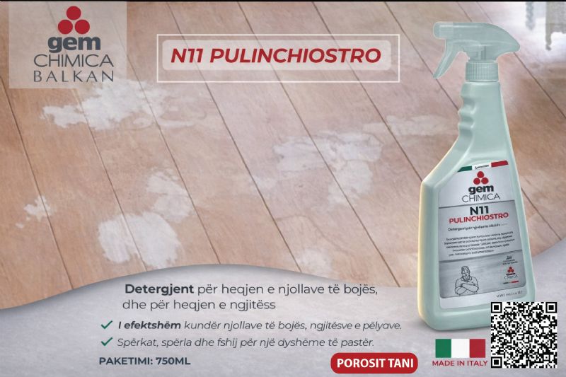 Detergjent per heqjen e bojes dhe ngjitesit N11 – PILINCHIOSTRO nga Gem Chimica Balkan, pastrues per njolla boje, detergjent per heqje boje nga siperfaqe, pastrues per ngjites, produkt per pastrim bojerash industriale, detergjent per boje